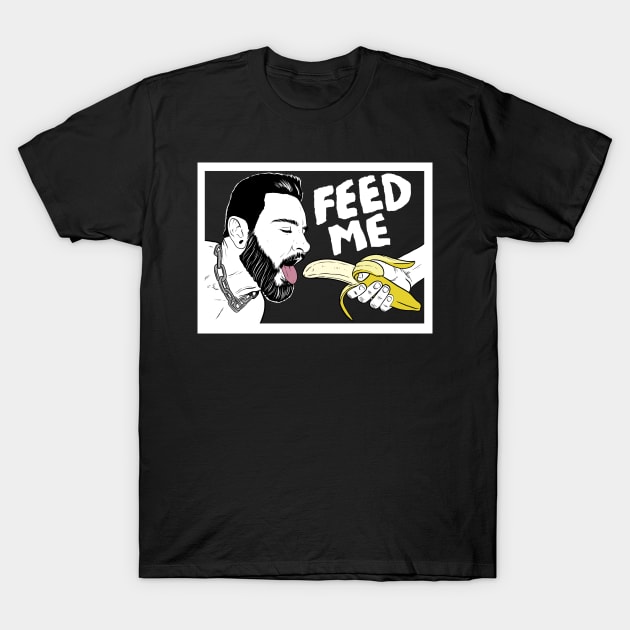 Feed me!!! - Teddy Bryce dark background T-Shirt by RobskiArt